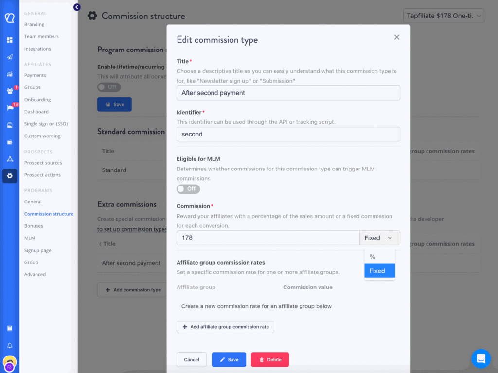 Extra commissions for affiliates